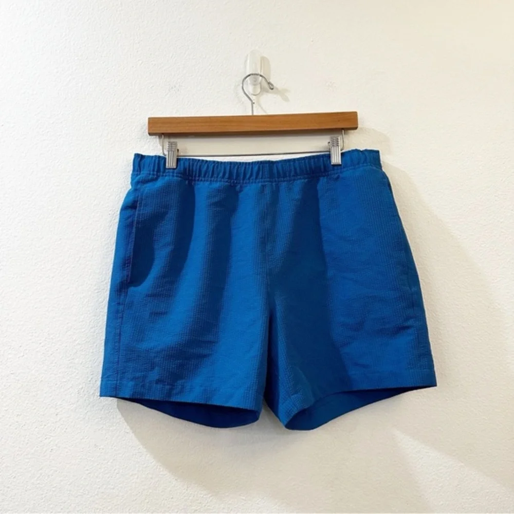 Theory Men's Jace Splash Seer Elastic‎ Waist Swim Shorts Size Large Sail Blue
